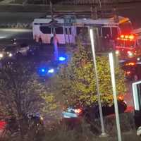 <p>The scene of the SEPTA bus crash on City Line Avenue.</p>