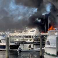 Boat Fire Sends Up Smoke At CT Marina