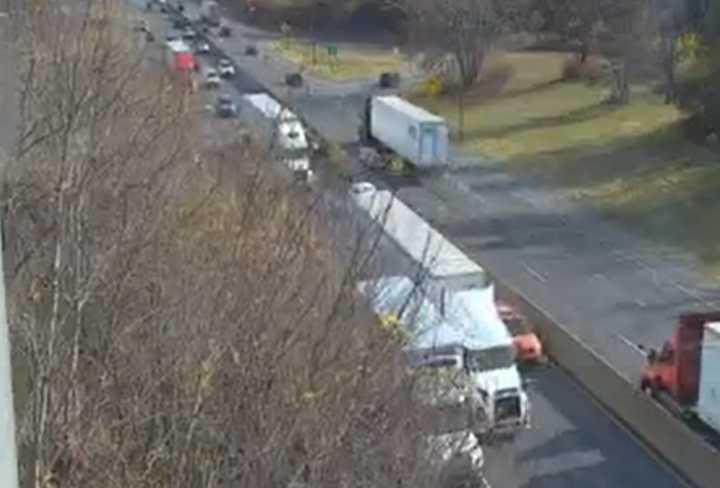 The traffic delays on US Rt 22. 