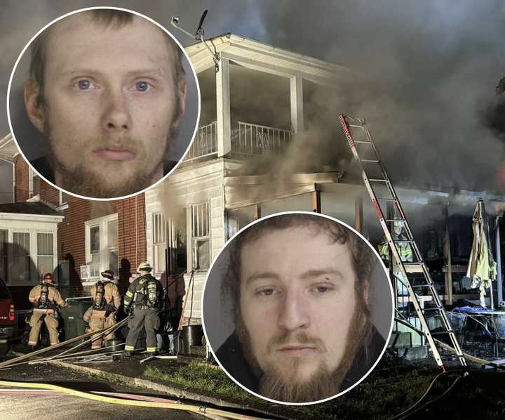 Nicholas Lee Burtner (bottom),&nbsp;Jacob Lamar Adams (top), and Lehighanne Ender's ex-boyfriend's home in the 4700 block of Carlisle Road in Dover Township, PA; which they allegedly set fire to her behalf.&nbsp;