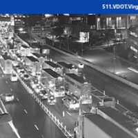 <p>Northbound traffic on I-495 was shut down on Tuesday night in Fairfax County.</p>