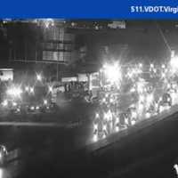 <p>Northbound traffic on I-495 was shut down on Tuesday night in Fairfax County.</p>