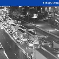 <p>Northbound traffic on I-495 was shut down on Tuesday night in Fairfax County.</p>