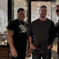 <p>The Jersey Shore gang at the restaurant:&nbsp;Mike Sorrentino, Ronnie Ortiz-Magro, and Vinny Guadagnino.&nbsp;</p>