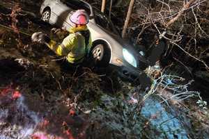 ROPE RESCUE: Car Plunges Down Icy Embankment In Dutchess County