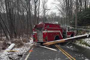 CT Fire Truck Crashes After Police Car Burns Down