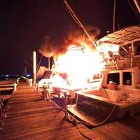 <p>Two boats at the South Norwalk Boat Club were destroyed in a late-night fire on Friday, Dec. 6.&nbsp;
  
</p>