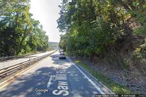 SUV Crashes Into Rock Wall, Guide Rail On Saw Mill Parkway In Chappaqua