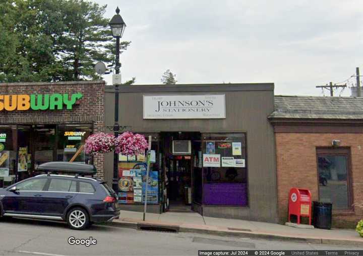 The winning ticket was bought at Johnson's Stationery in Elmsford at 4 East Main St. 