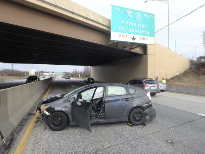 The scene of the crash on Route 15.