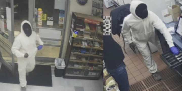 The suspected robbers at the Quick Mart Food &amp; Tobacco store on the 100 block of West Logan Street in Norristown. 