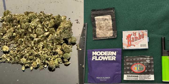 The weed recovered from a student at Thomas Stone High School.