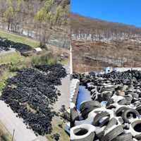 <p>The sea of tires that were dumped in Maryland.</p>