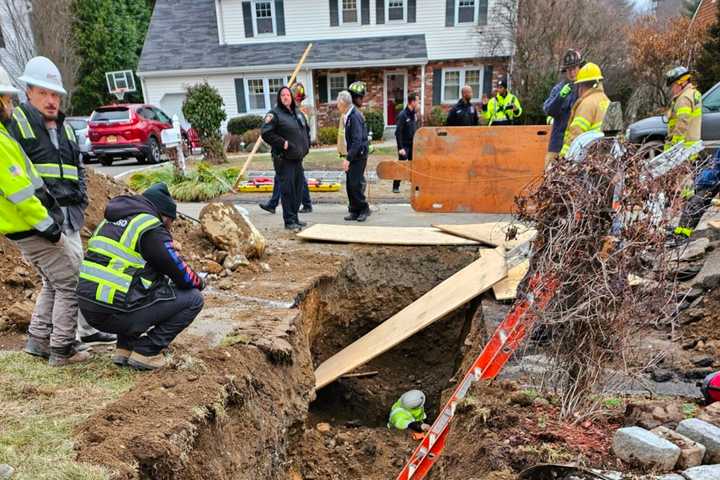 Freezing Worker Trapped In Trench Collapse Rescued By Stamford Firefighters