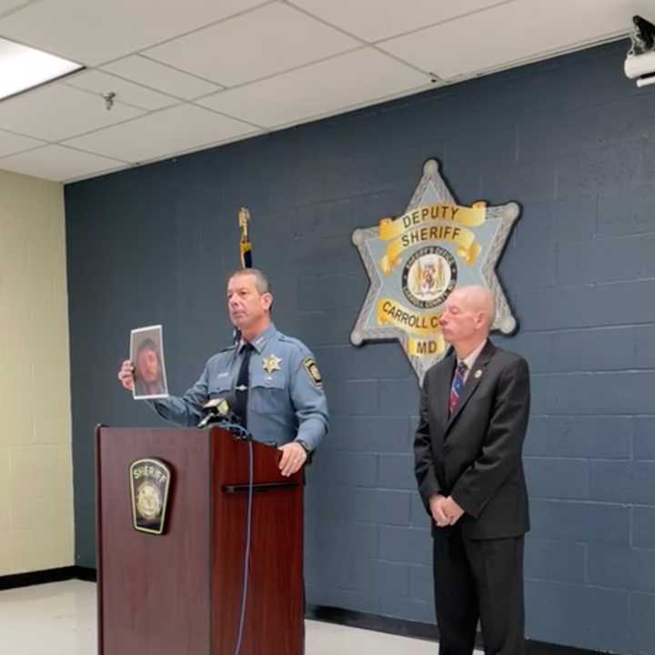 Officials in Carroll County announcing the homicide arrest.