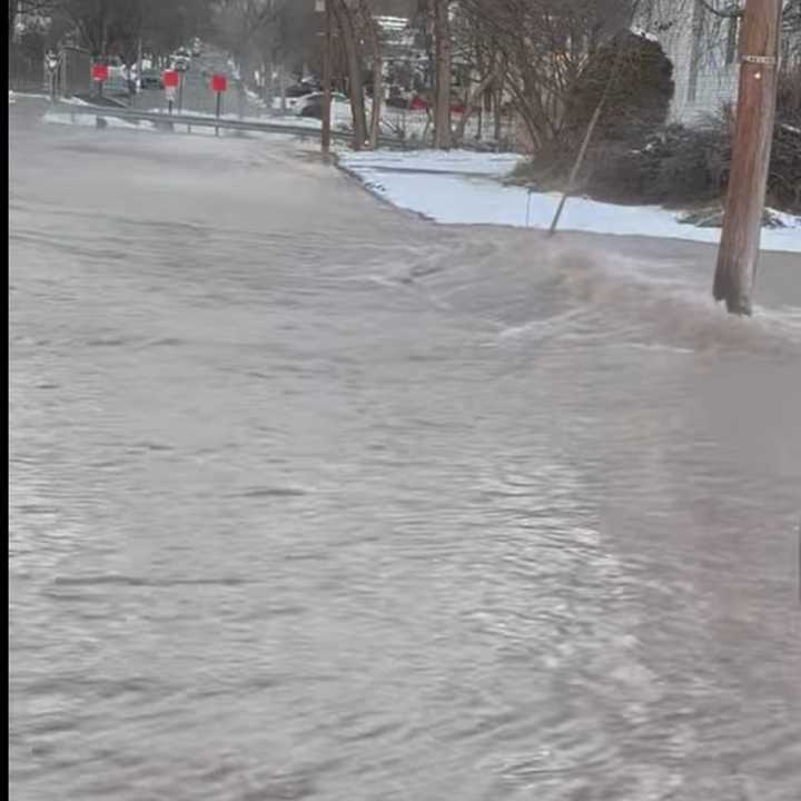 A water main break in Verona