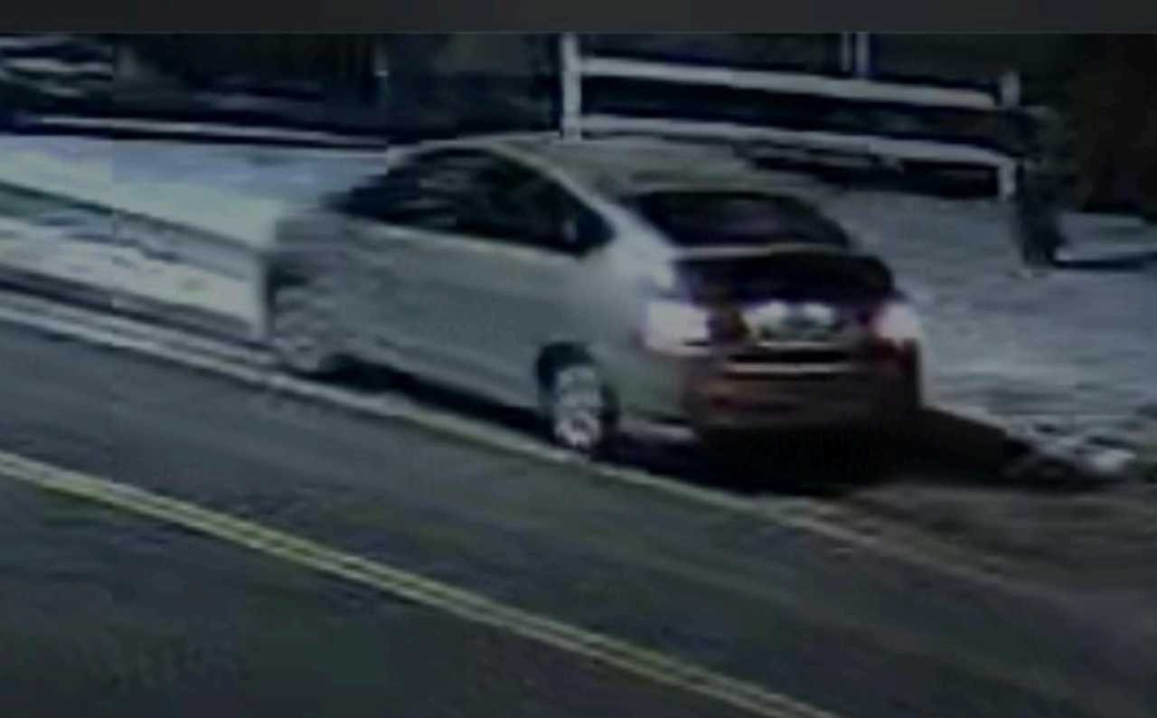 Danbury police are searching for this silver Toyota Prius as it may have been involved in a hit-and-run crash on Lake Avenue on Christmas. 