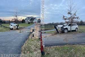 Driver Admits He Had 'Probably Too Much' After Crashing Into Stone Pillar In Stafford: Sheriff