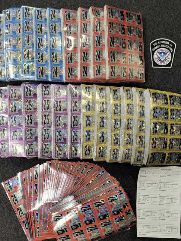 $1.4M In Counterfeit PA Inspection Stickers From Israel Siezed By US Customs