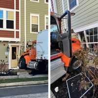 <p>The truck struck the home in Baltimore County.</p>