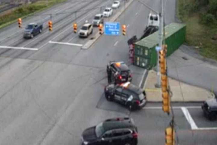 Tractor-Trailer Rollover Blocks Ramp On Rt 22: PennDOT