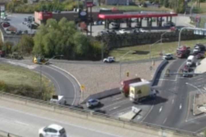 Flipped Equipment Closes Rt 222 Ramp In South Central PA (DEVELOPING)