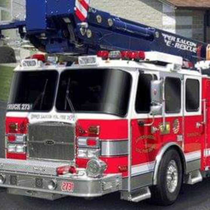 An Upper Saucon Volunteer fire department engine.