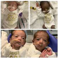 <p>The NICU babies who rang in the New Year at Pennsylvania Hospital </p>