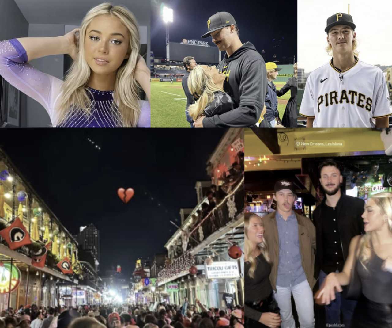 Livvy Dunne, Pittsburgh Pirates’ Skenes, Chandler At New Orleans Bar ...