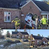 Vehicle Overturns Into Central PA Brick Home, Trapping Two: Fire Officials