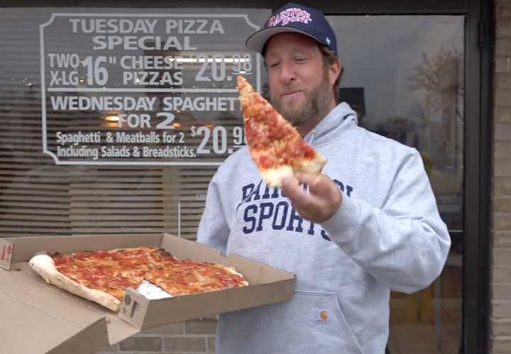 Dave Portnoy At Frank's Pizza and Pasta in Baltimore.