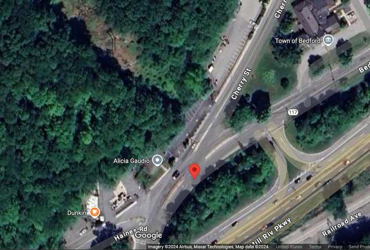 The crash happened at the intersection of Cherry Street and Bedford Road (Route 117). 