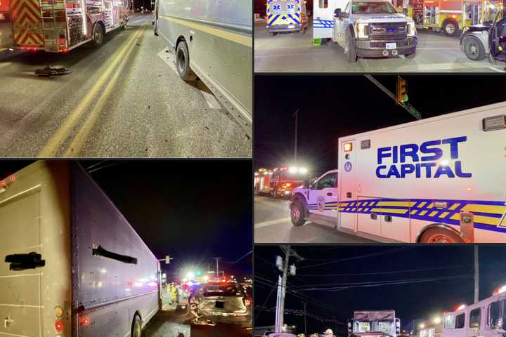 Delivery Truck Crashes Into Two Cars Injuring Multiple People In  East Manchester: FD