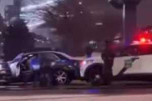 WATCH: DUI Driver Smashes Police Cruiser, Just Missing Pedestrians Outside Eagles Game