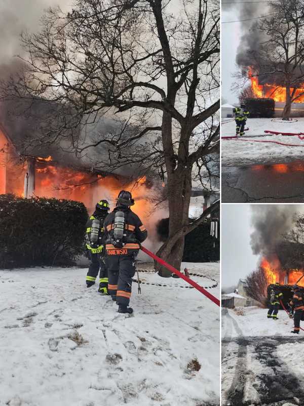 Two-Alarm House Fire Ravages Danbury Home (PHOTOS)