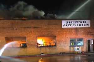 Fire Rips Through CT Auto Body Shop, Collapsing Ceiling