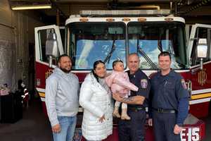 Infant Rescued By CT Firefighters Visits Men Who Saved Her Life In Heart-Warning Reunion