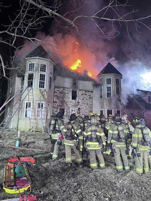 Massive Blaze Engulfs Chester County Mansion, Photos Show Devastation