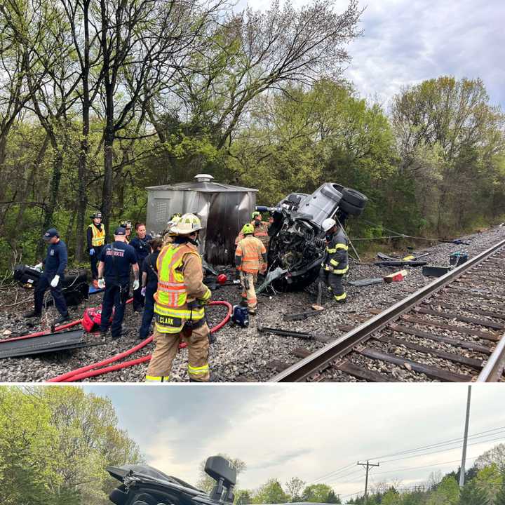 The scene of the train crash in Virginia.
