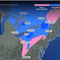 <p>The cold sweep will be accompanied by showers of wet snow and rain from the Great Lakes to the interior Northeast.</p>