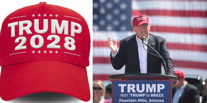 President Donald Trump is officially selling 'Trump 2028' hats at his store.