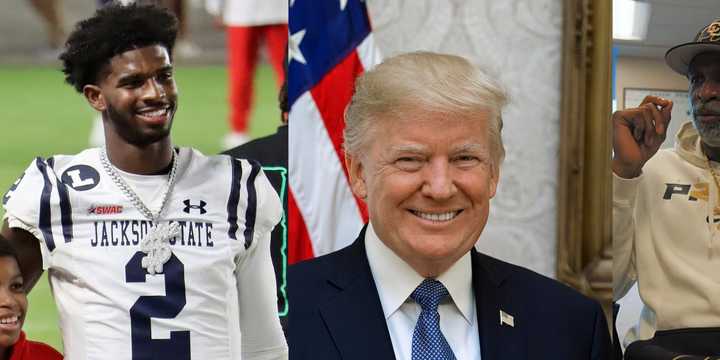 President Donald Trump shared his thoughts on Shedeur Sanders and his Hall of Fame father.
