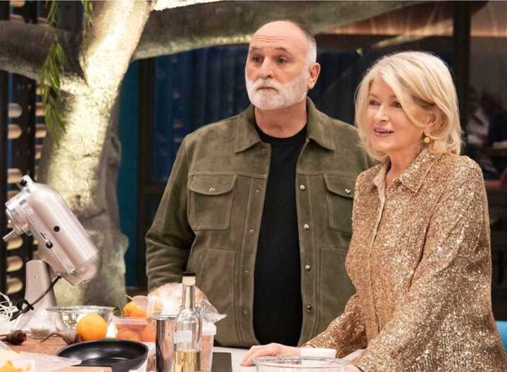 Martha Stewart and José Andrés on the set of Yes, Chef!&nbsp;
  

