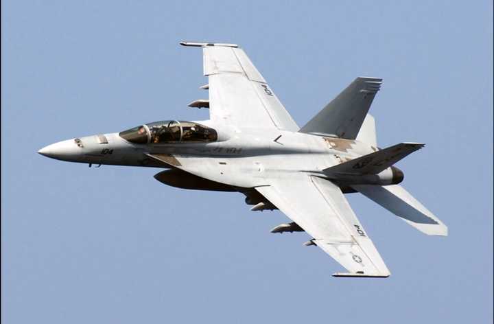 An F/A-18 E/F Super Hornet.