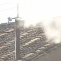 <p>At 6:06 p.m. Rome time, Thursday, May 8, white smoke emanated from the Sistine Chapel's chimney
  
</p>