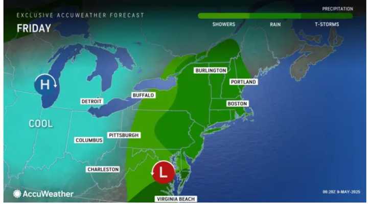 Friday, May 9, will be a washout with rain and showers.&nbsp;
  
