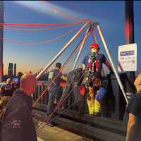 Jersey City FD Conducts Daring Rescue At Pulaski Skyway