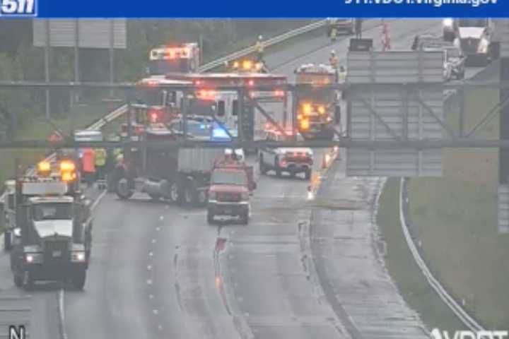 Tractor-Trailer Crash Brings I-95 To A Halt In Stafford County (DEVELOPING)