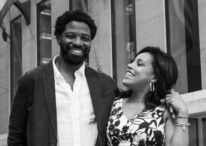 Sheinelle Jones with her late husband,&nbsp;Uche Ojeh.
