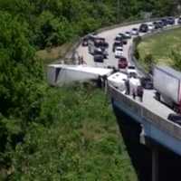 Tractor-Trailer Overturns On I-81 Ramps, Causing Holiday Delays: PennDOT